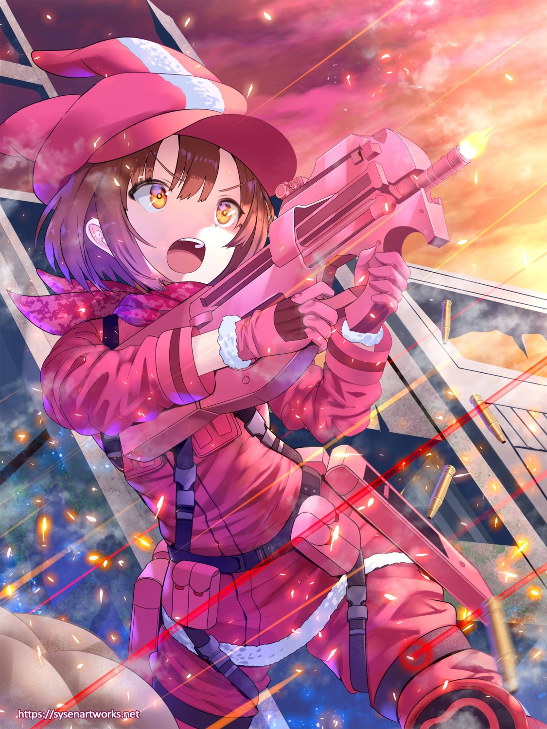 gun, gun_gale_online, kohiruimaki_karen, llenn, sword_art_online_alternative:_gun_gale_online, sysen, uniform