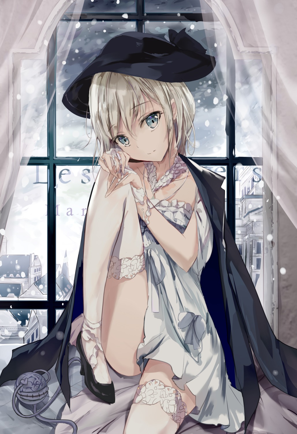 dress, eien_no_juu_nana-sai, heels, komeiji_koishi, thighhighs, touhou