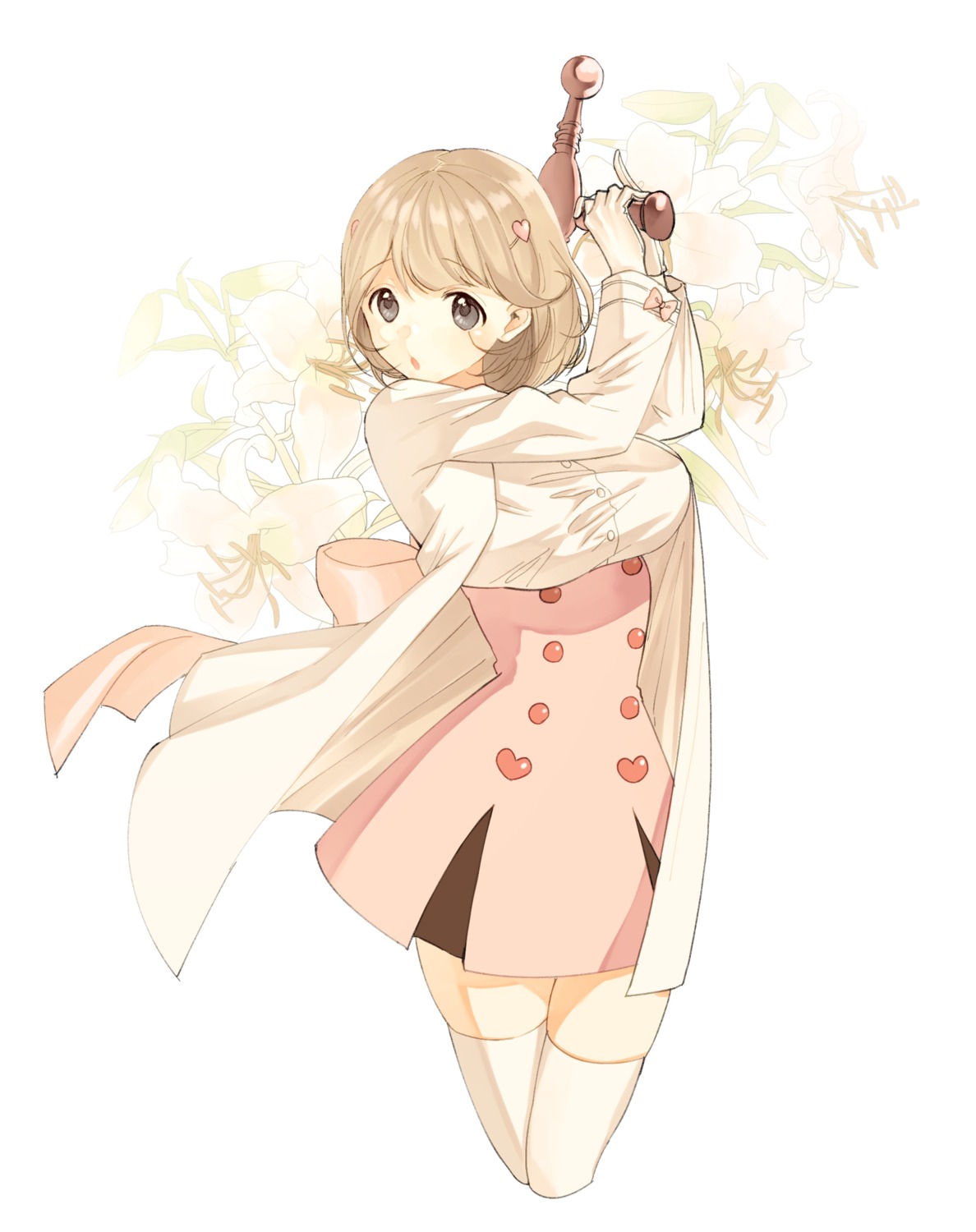 chungu, dress, gun, narusawa_ryouka, occultic;nine, thighhighs