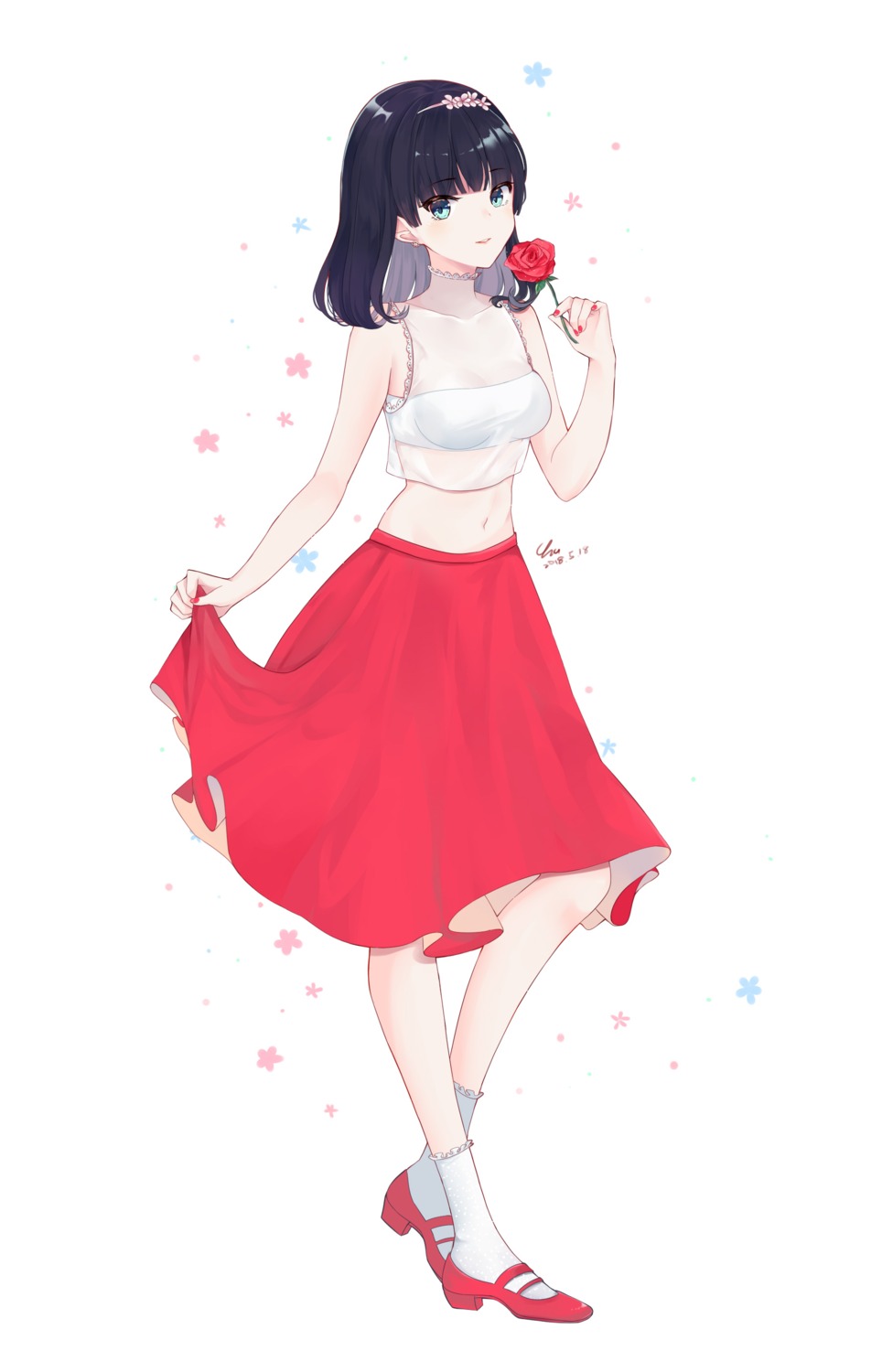 chu_(huaha1320), heels, see_through, skirt_lift