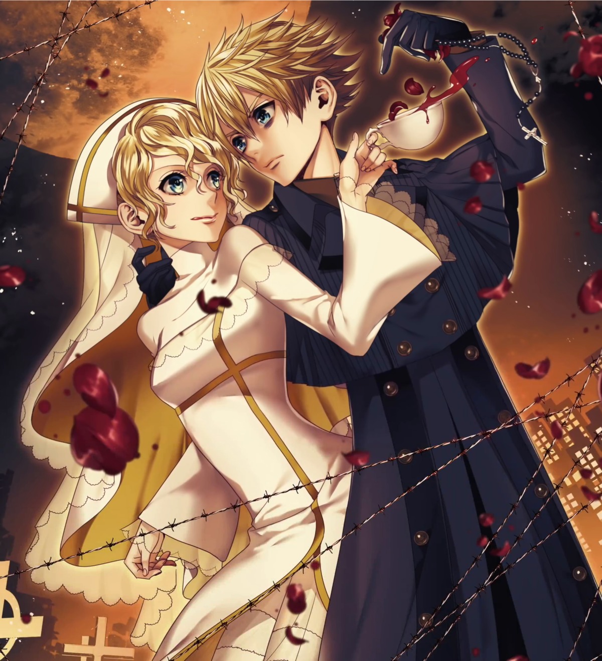 kagamine_len, kagamine_rin, nun, suzunosuke, thighhighs, vocaloid