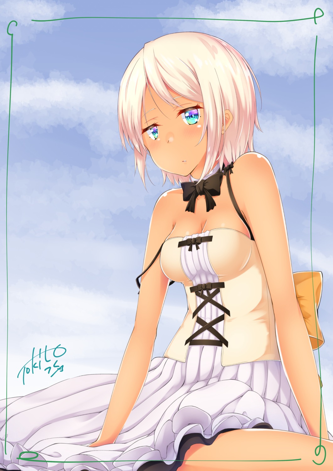 cleavage, dress, tobakushi_wa_inoranai, tokito_yu
