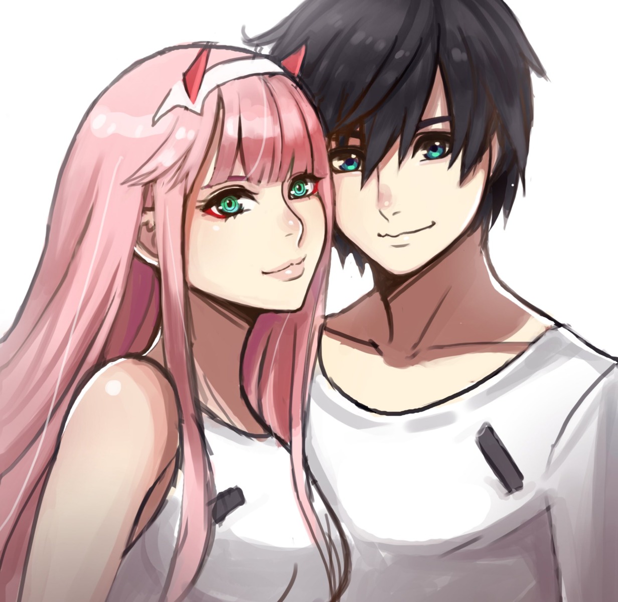 darling_in_the_franxx, hiro_(darling_in_the_franxx), horns, lukrevadraws, zero_two_(darling_in_the_franxx)