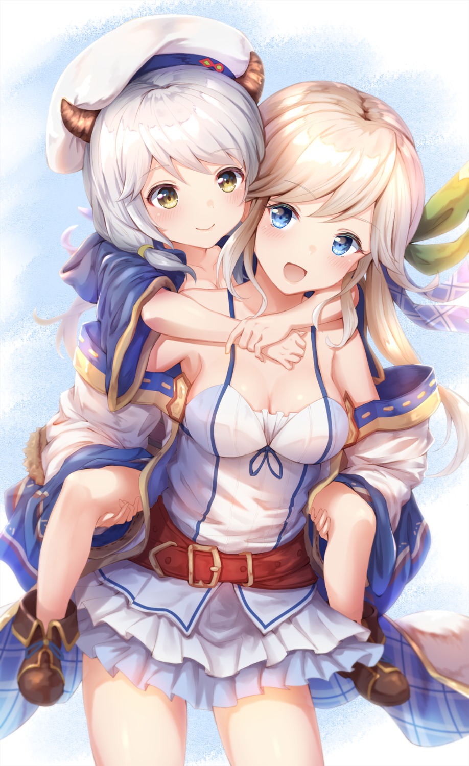 cleavage, granblue_fantasy, horns, kukuru_(granblue_fantasy), kumuyu, toki_(toki_ship8)