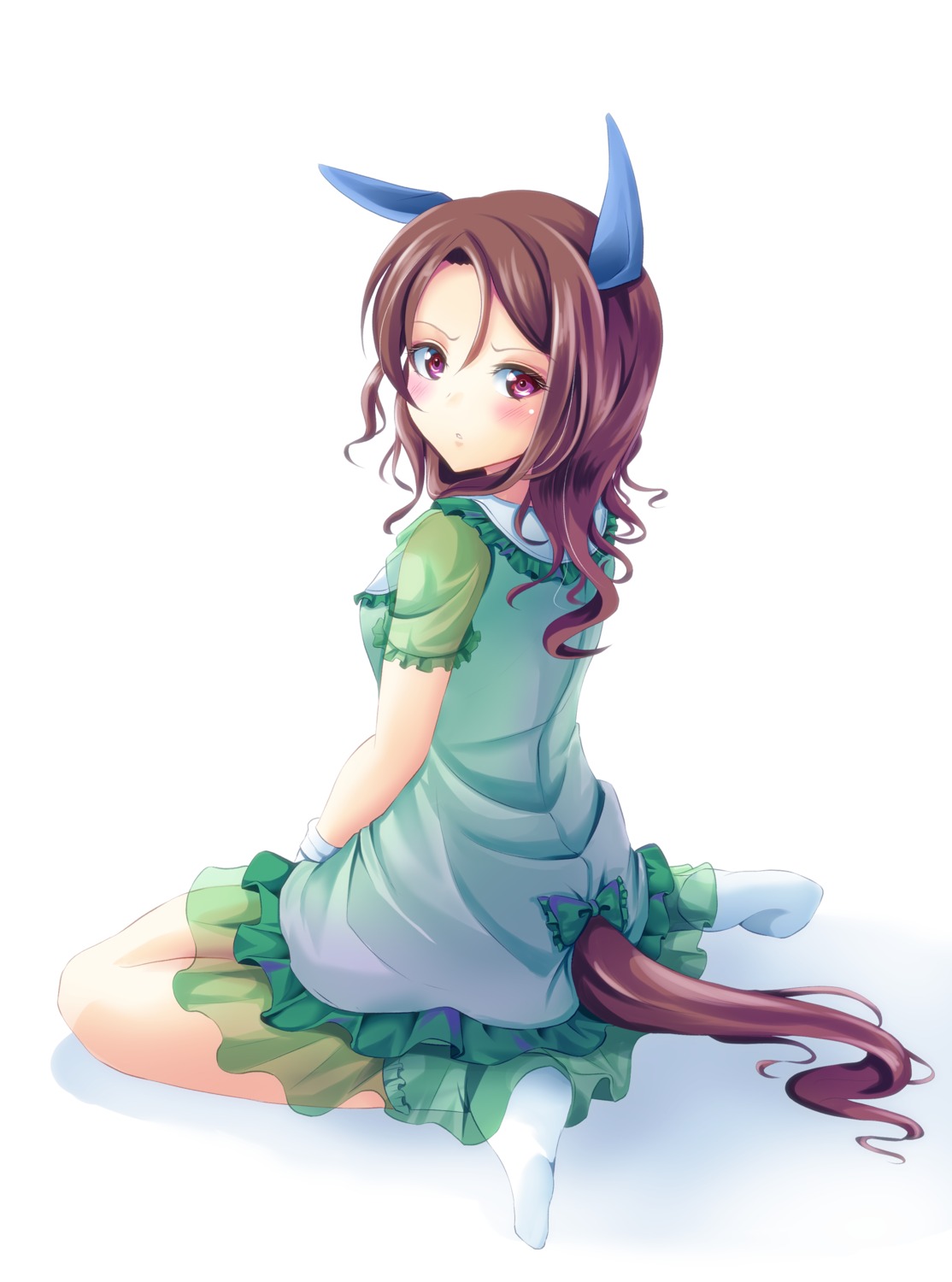 animal_ears, dress, king_halo_(umamusume), see_through, tail, uma_musume_pretty_derby, yumibakama_meme