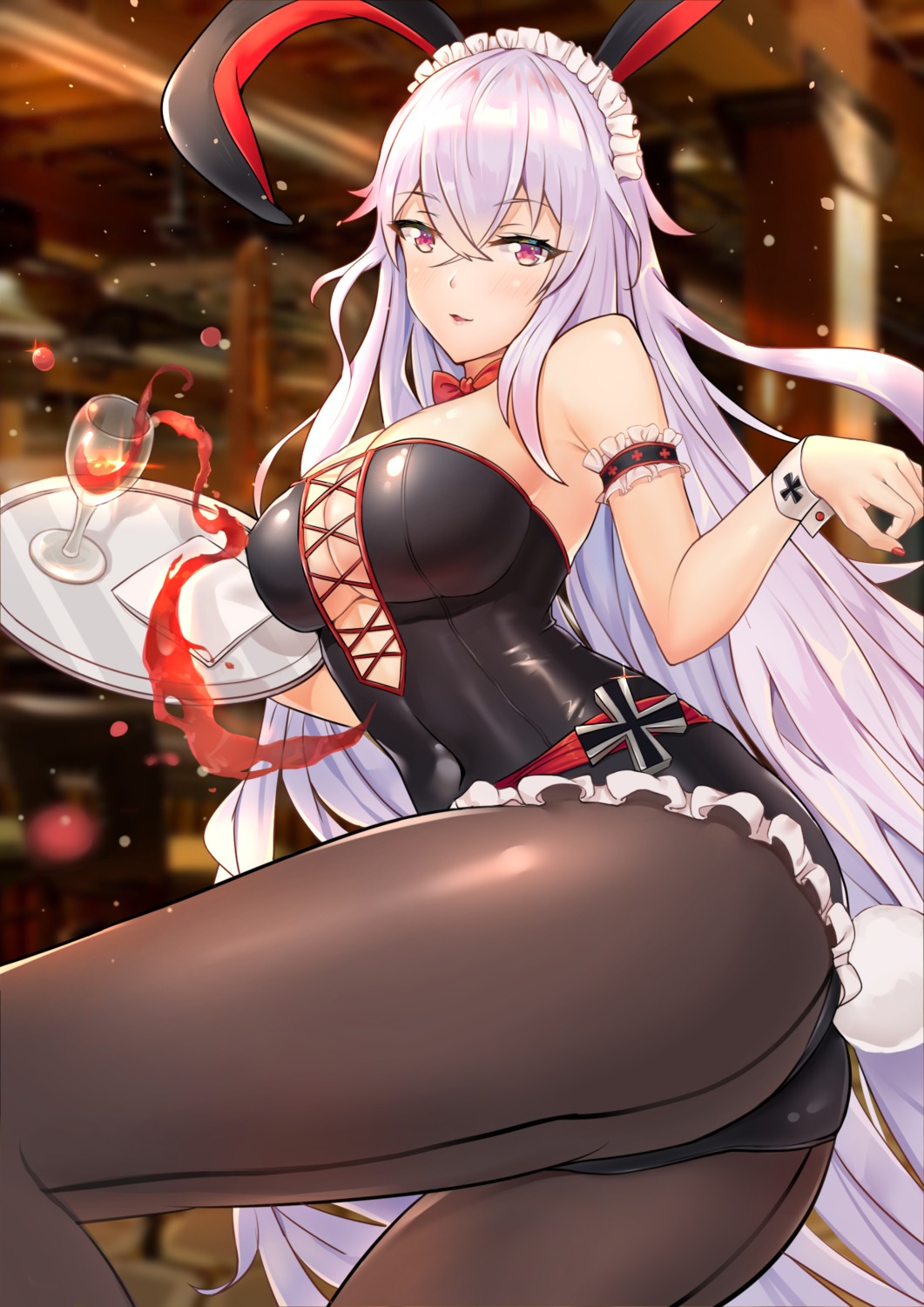 animal_ears, ass, azur_lane, bunny_ears, bunny_girl, cleavage, darcy, graf_zeppelin_(azur_lane)