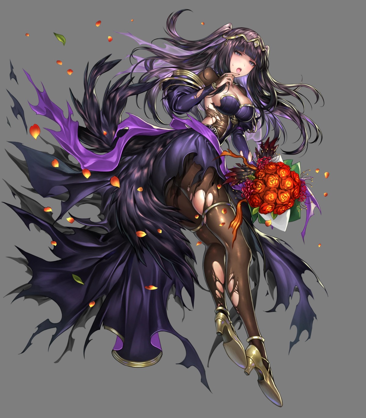 cleavage, fire_emblem, fire_emblem_heroes, fire_emblem_kakusei, heels, nintendo, pantyhose, senchat, tharja, torn_clothes, transparent_png, wings
