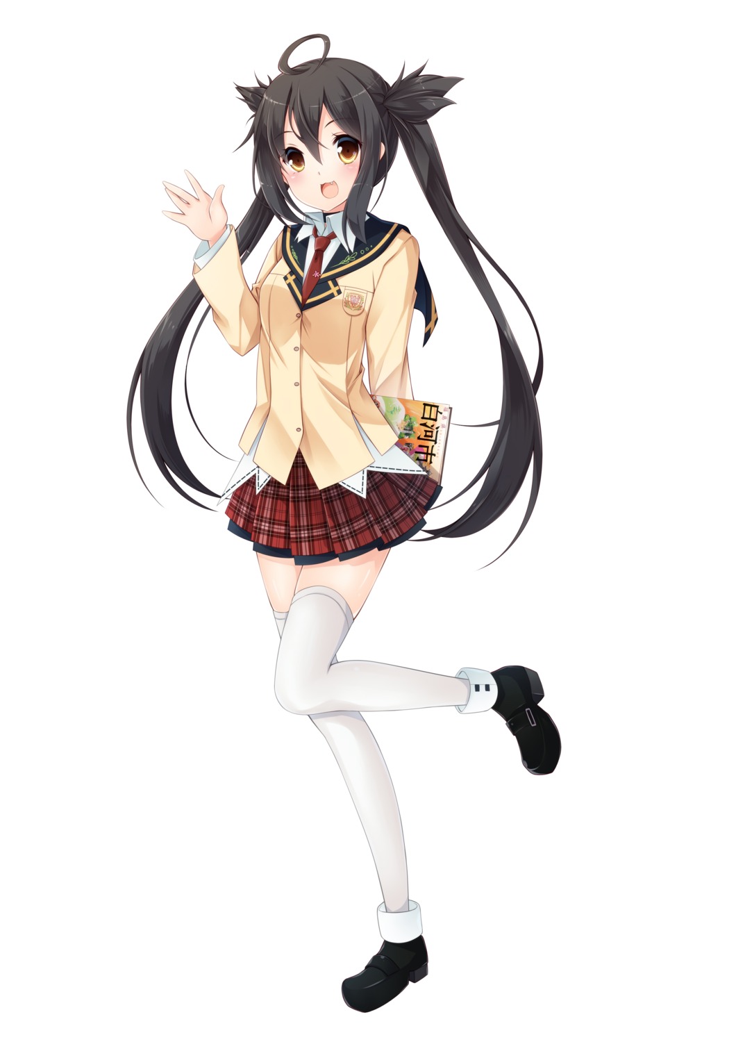 hatachi, heels, komine_shiro, otome_sakura_no_densetsu, seifuku, thighhighs