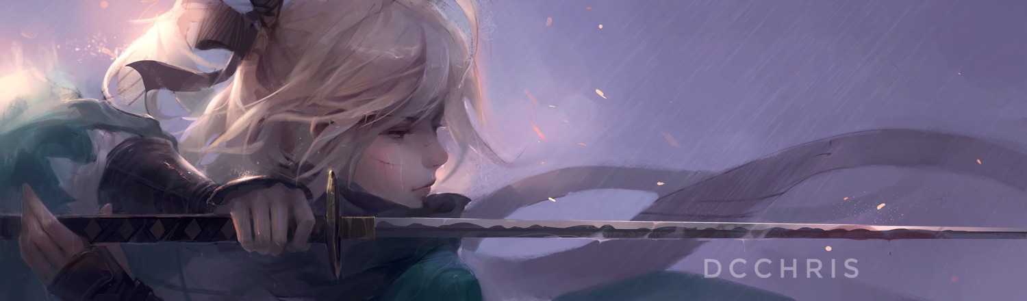 blood, dcchris, fate/grand_order, okita_souji_(fate), sword