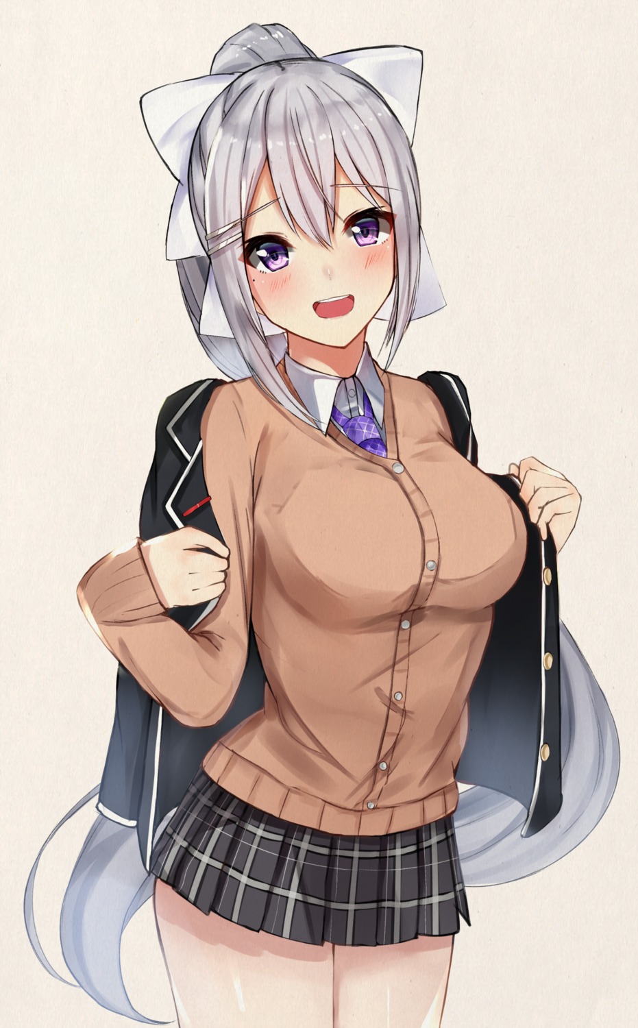 higuchi_kaede, nemun_(tamizzz), nijisanji, seifuku, sweater