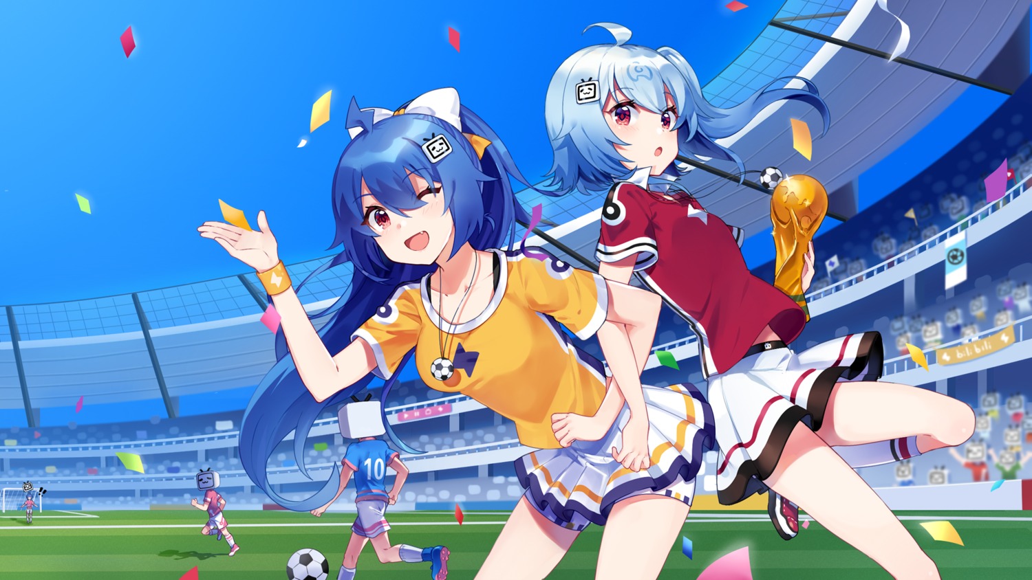 bili_bili_douga, bili_girl_22, bili_girl_33, sharlorc, soccer, uniform, wallpaper