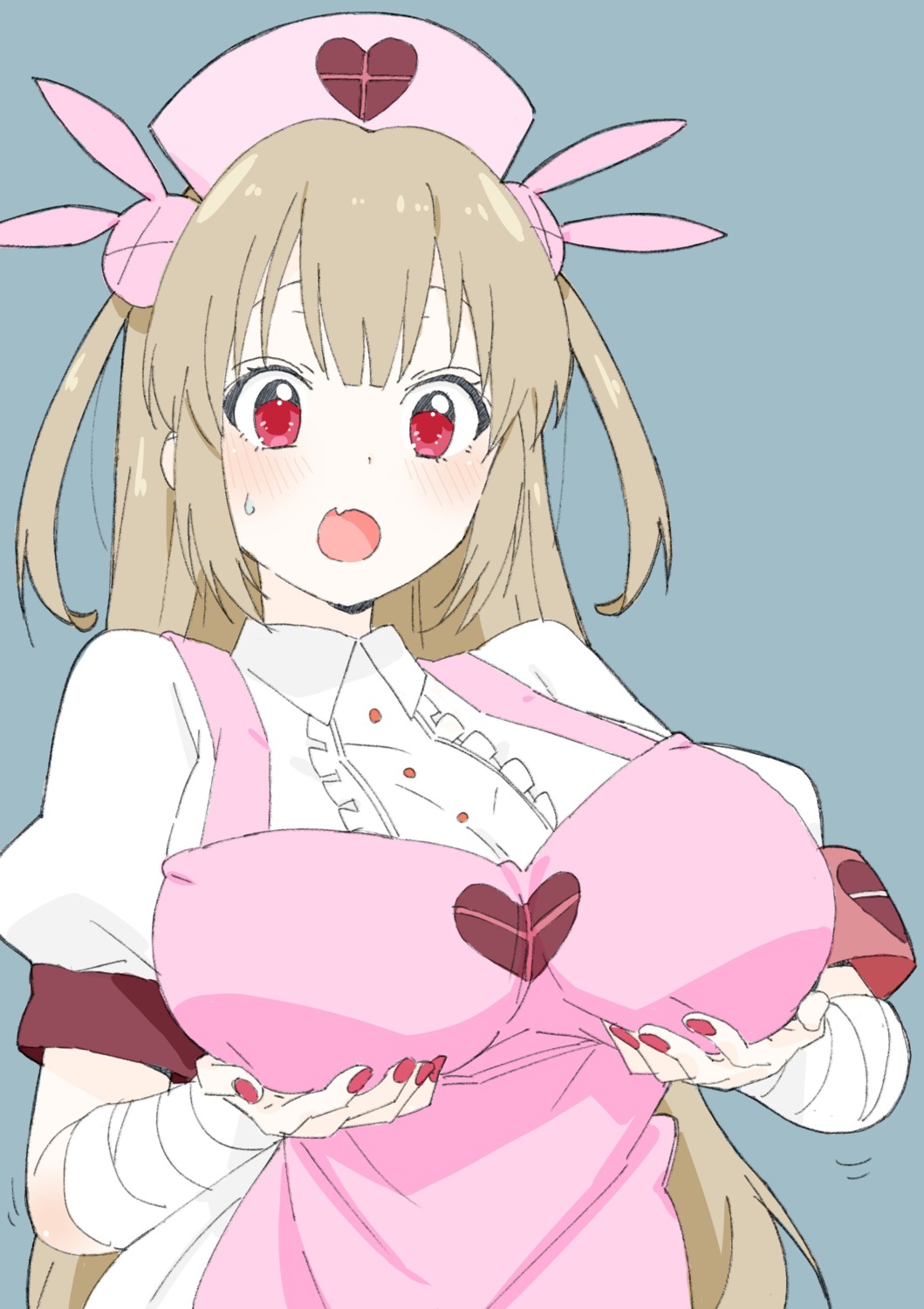 bandages, breast_hold, honda_keiichi, indie_virtual_youtuber, natori_sana