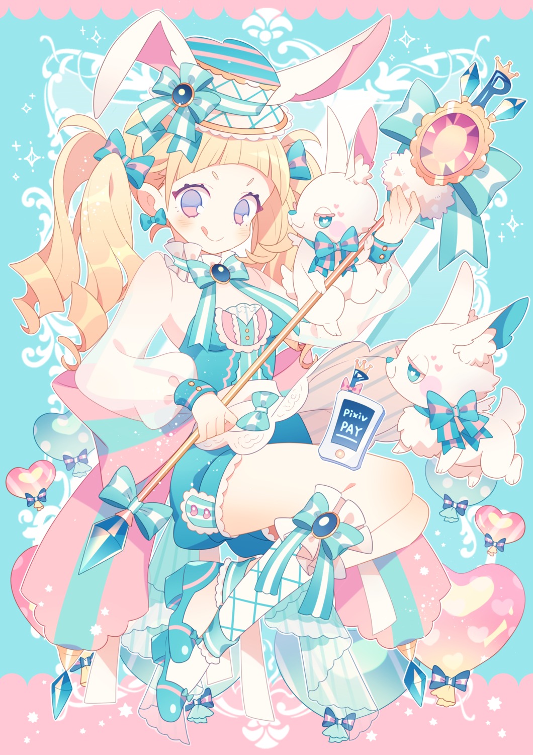 animal_ears, bunny_ears, heels, uekura_eku