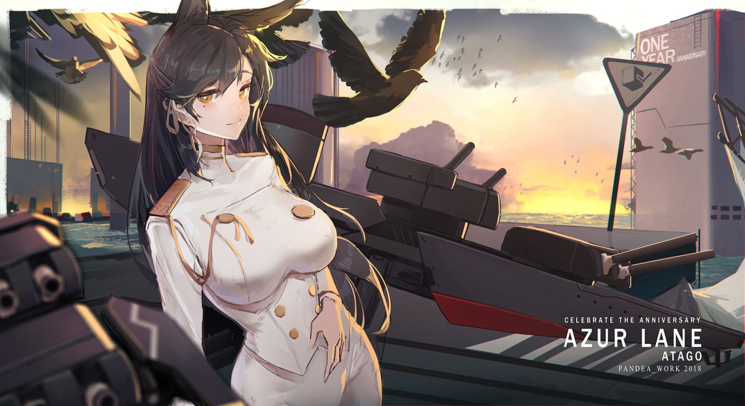 animal_ears, atago_(azur_lane), azur_lane, pandea_work, uniform