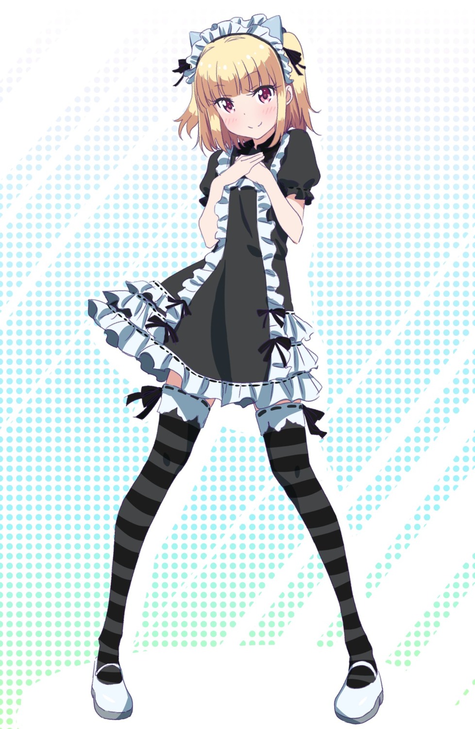 iijima_yun, maid, makicha, new_game!, thighhighs
