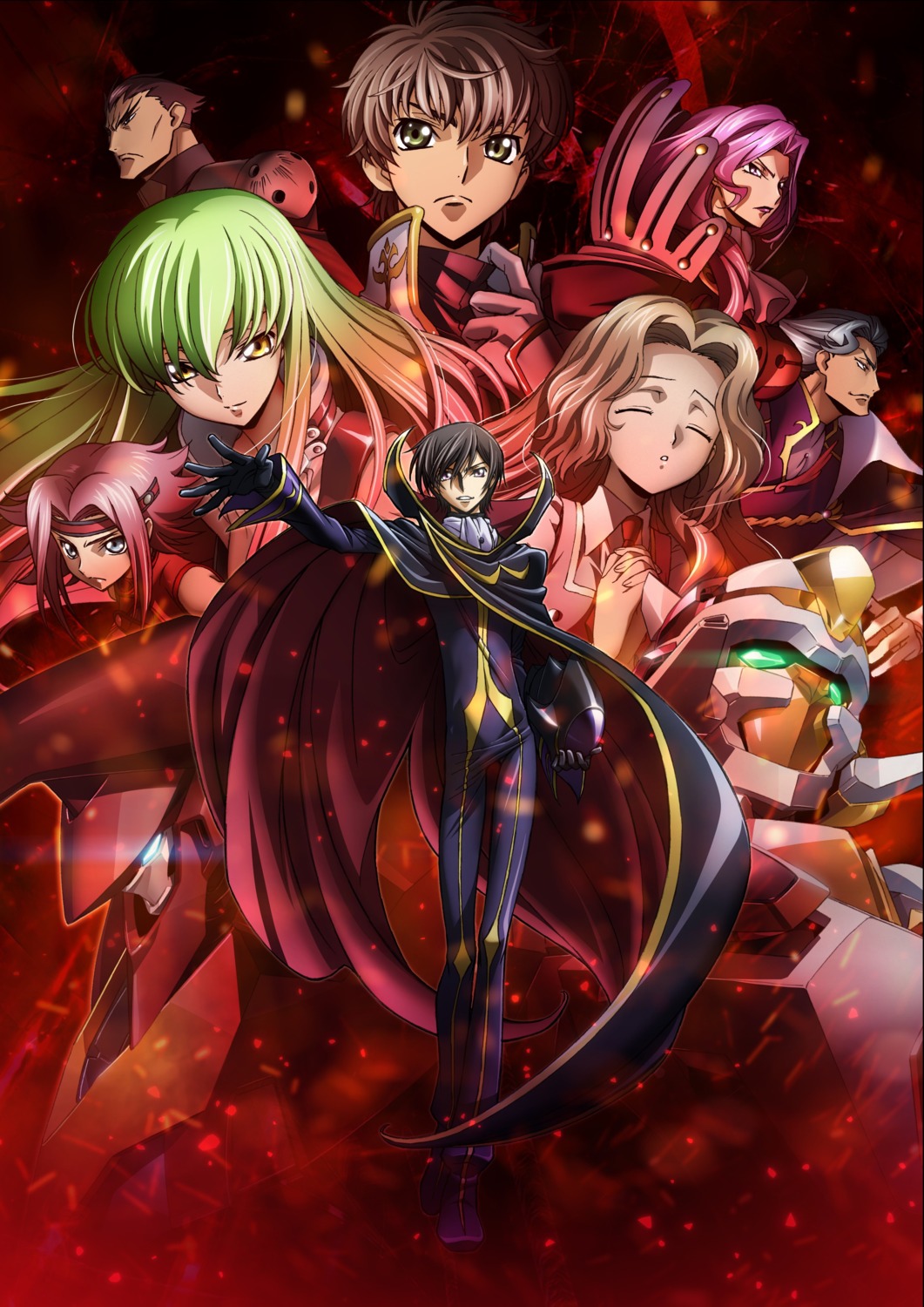 c.c., code_geass, cornelia_li_britannia, jeremiah_gottwald, kallen_stadtfeld, kururugi_suzaku, lelouch_lamperouge, mecha