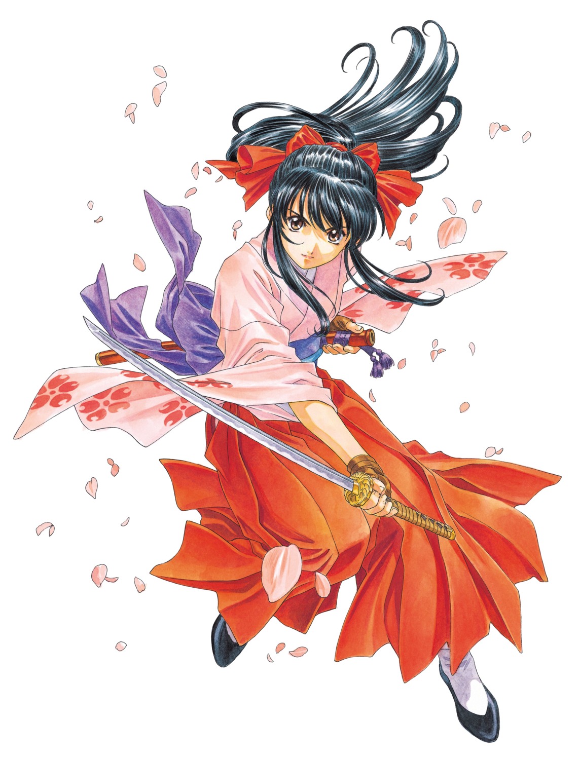 japanese_clothes, sakura_taisen, shinguuji_sakura, sword
