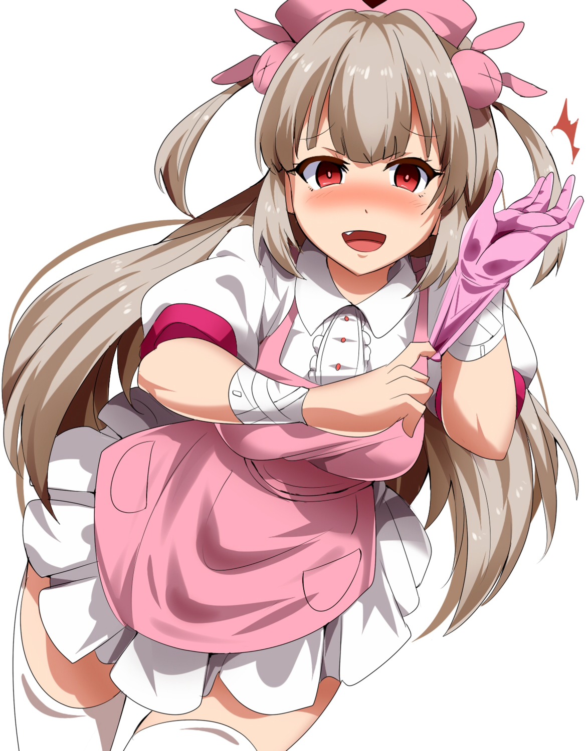 bandages, indie_virtual_youtuber, natori_sana, nurse, thighhighs, umakatsuhai