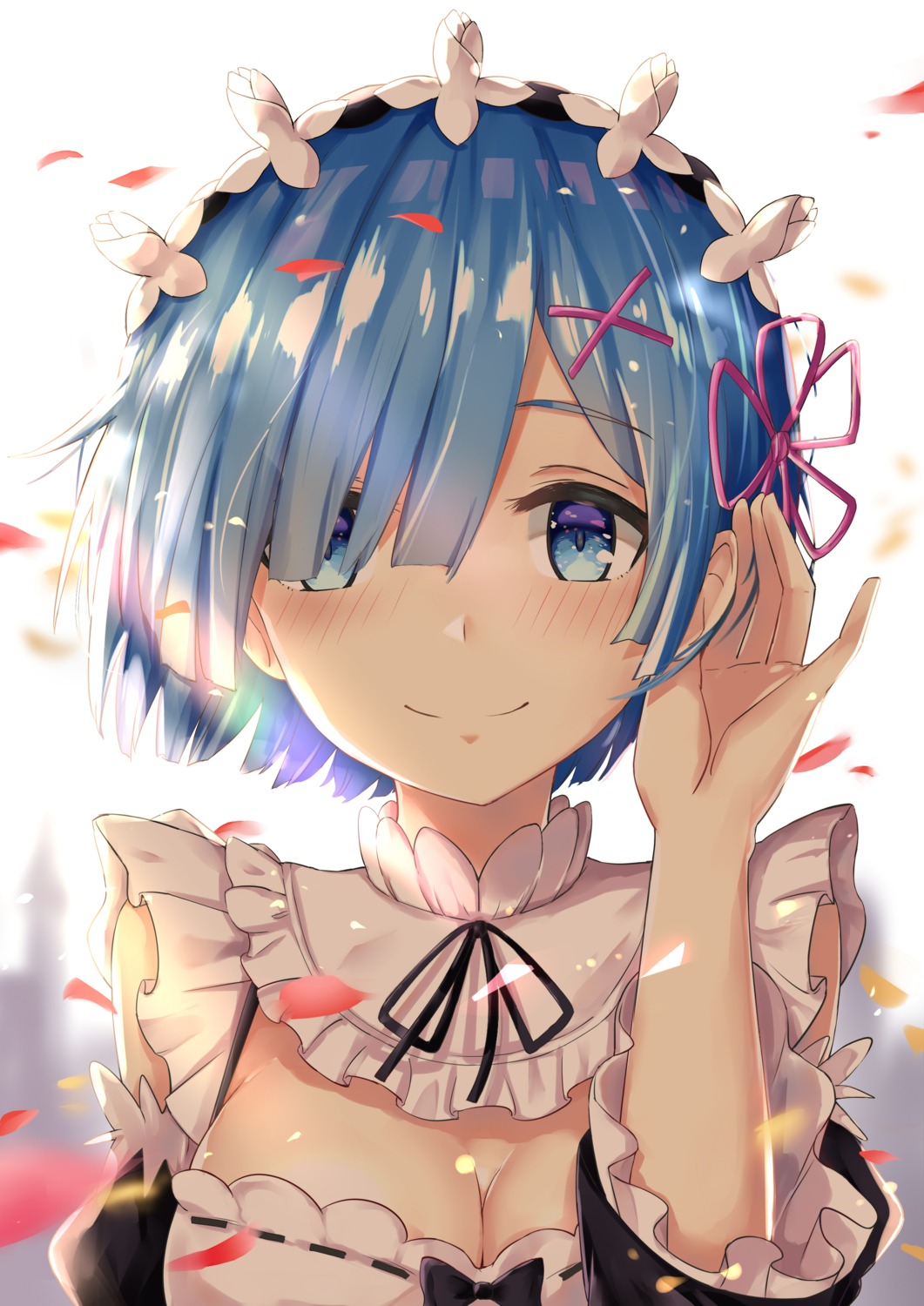 cleavage, koi0806, maid, re:zero_kara_hajimeru_isekai_seikatsu, rem_(re_zero)