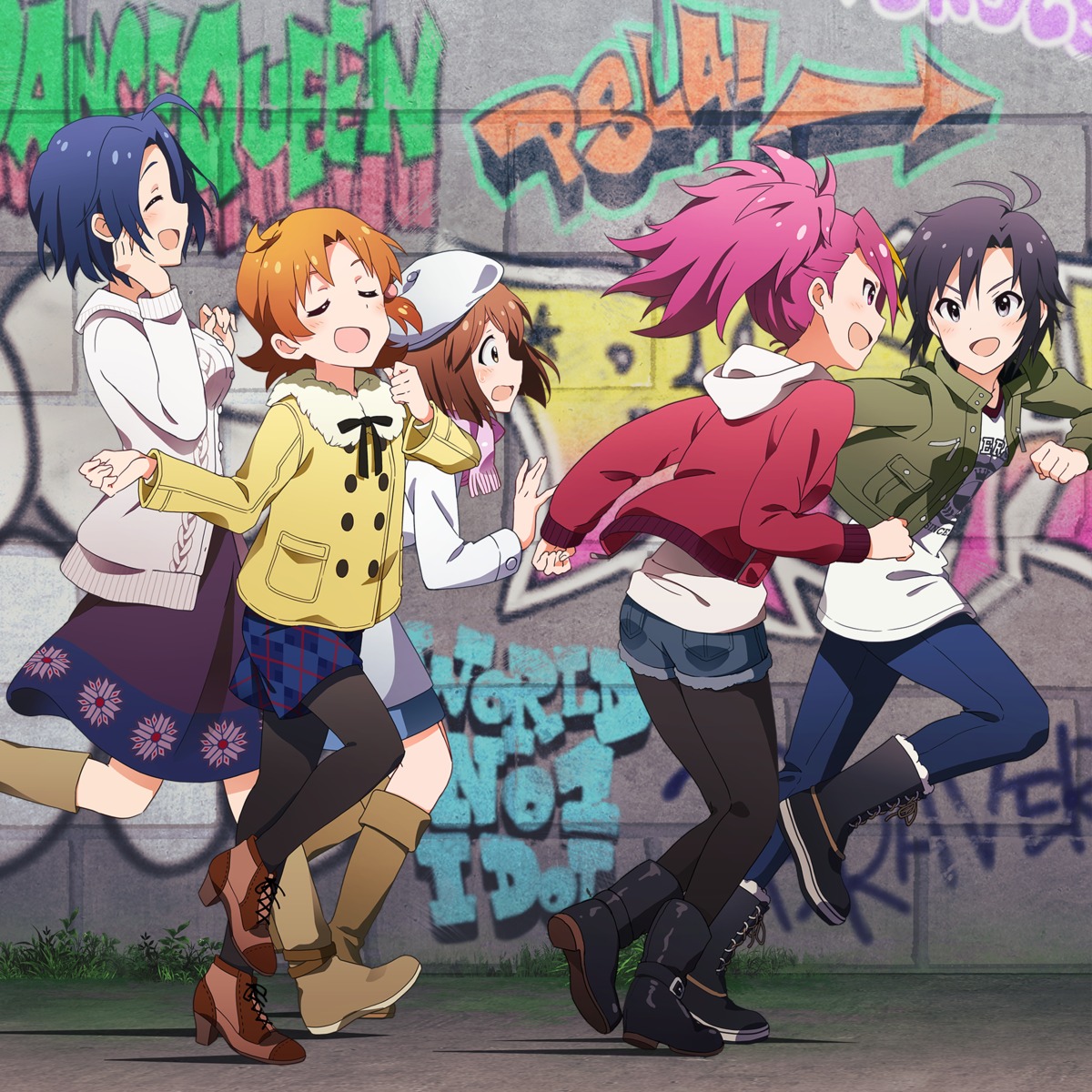 digital_version, disc_cover, hagiwara_yukiho, heels, kikuchi_makoto, maihama_ayumu, miura_azusa, pantyhose