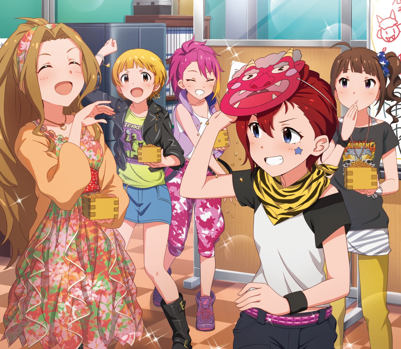 digital_version, disc_cover, dress, fukuda_noriko, julia_(idolm@ster), maihama_ayumu, nikaidou_chizuru, the_idolm@ster