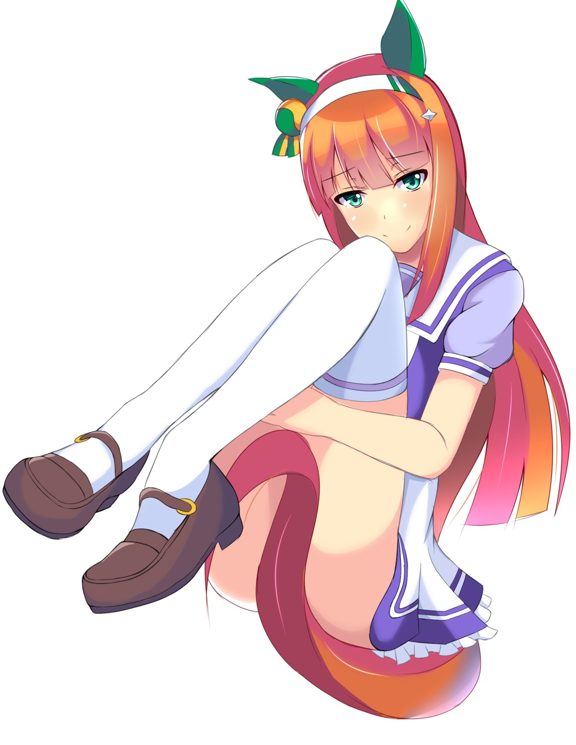 animal_ears, seifuku, silence_suzuka_(umamusume), tail, thighhighs, uechirou, uma_musume_pretty_derby