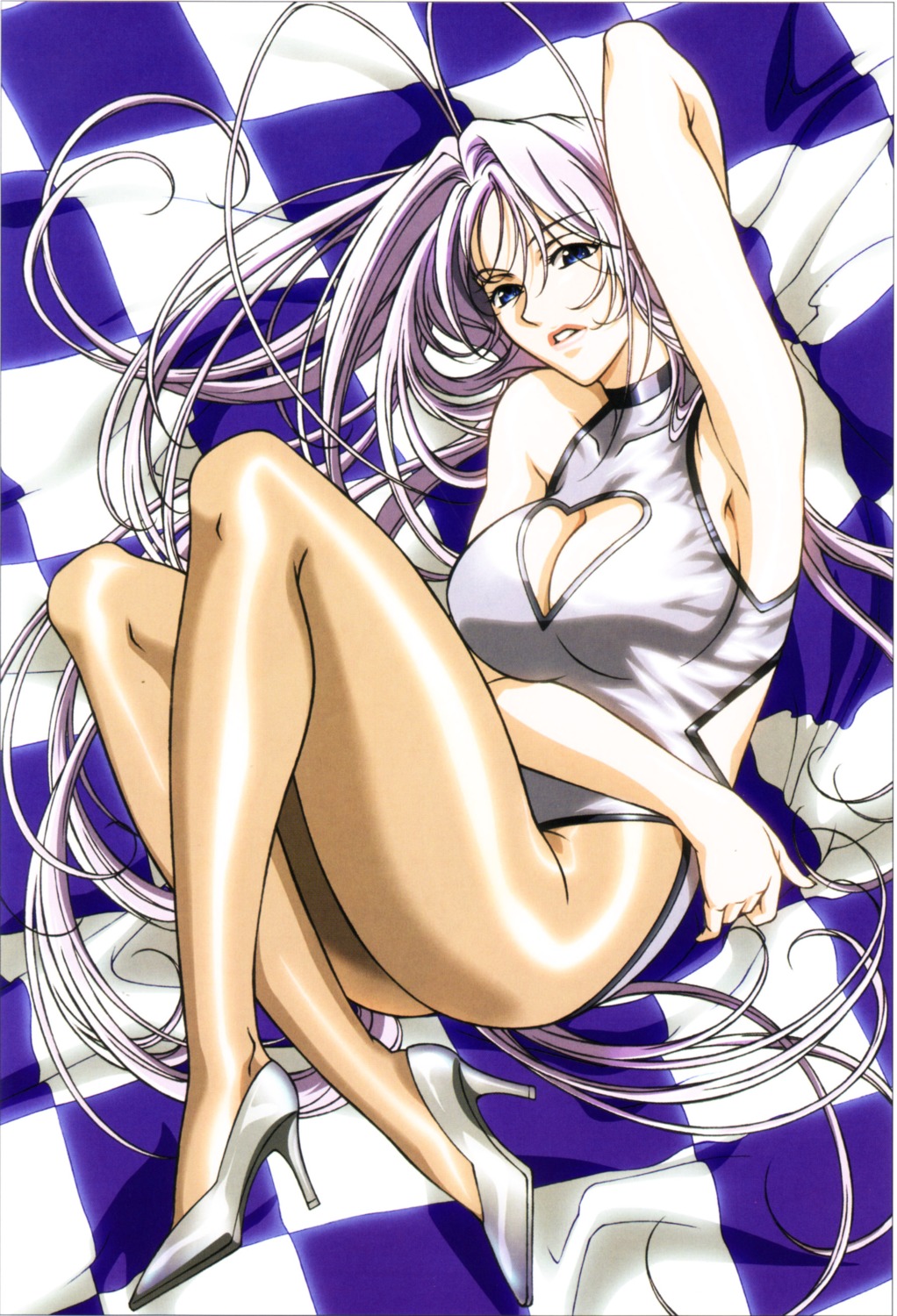 cleavage, heels, natsume_maya, okuda_yoshiko, pantyhose, tenjou_tenge