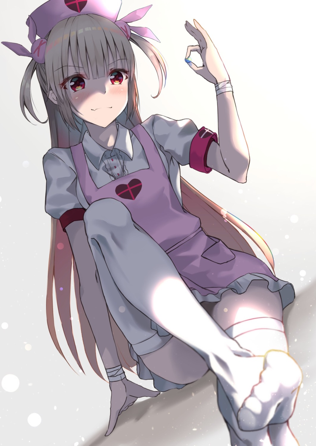 feet, indie_virtual_youtuber, natori_sana, nurse, thighhighs, yoro_kurenai