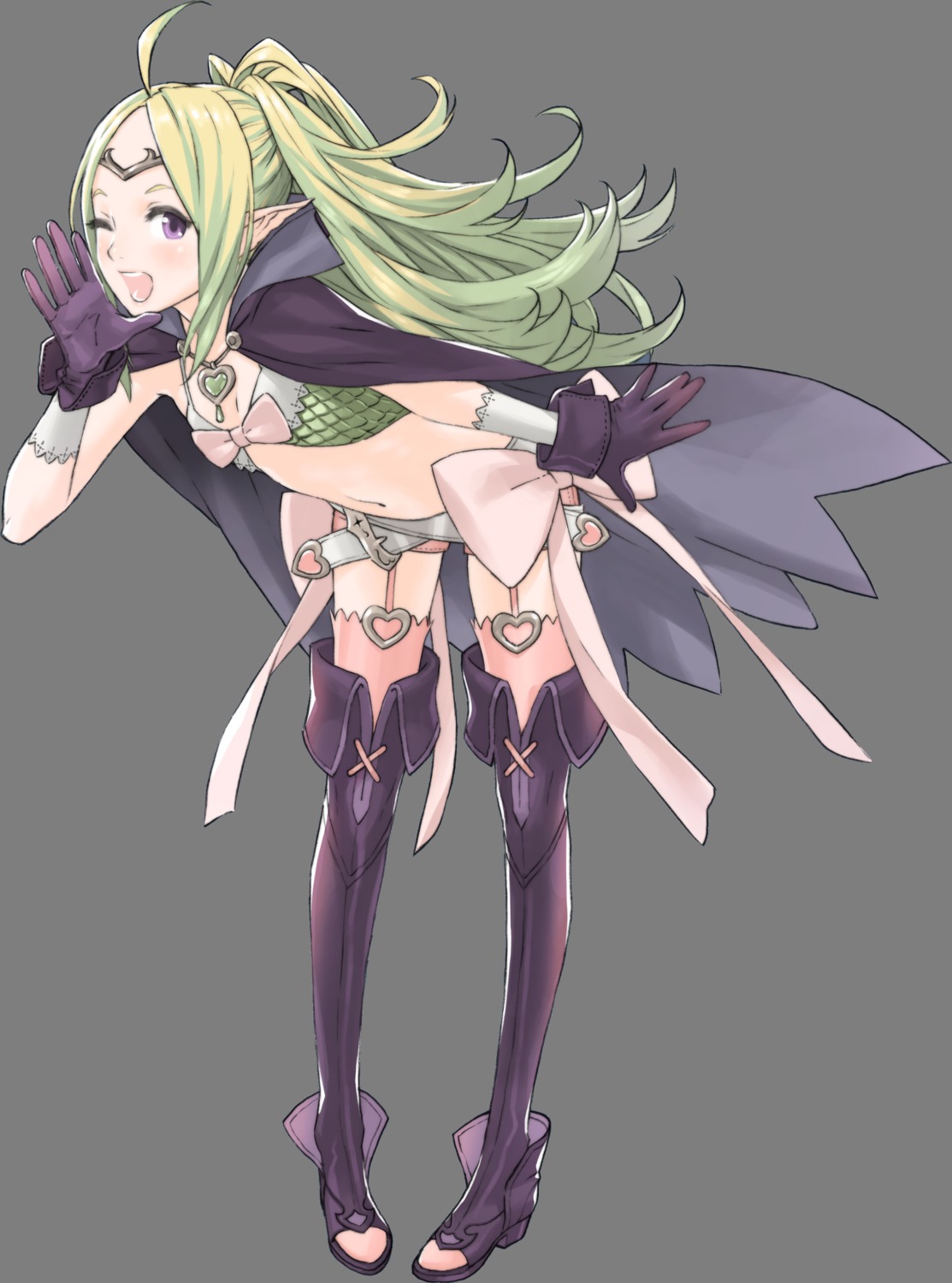 cleavage, fire_emblem, fire_emblem_kakusei, heels, kozaki_yuusuke, nintendo, nono_(fire_emblem), pointy_ears
