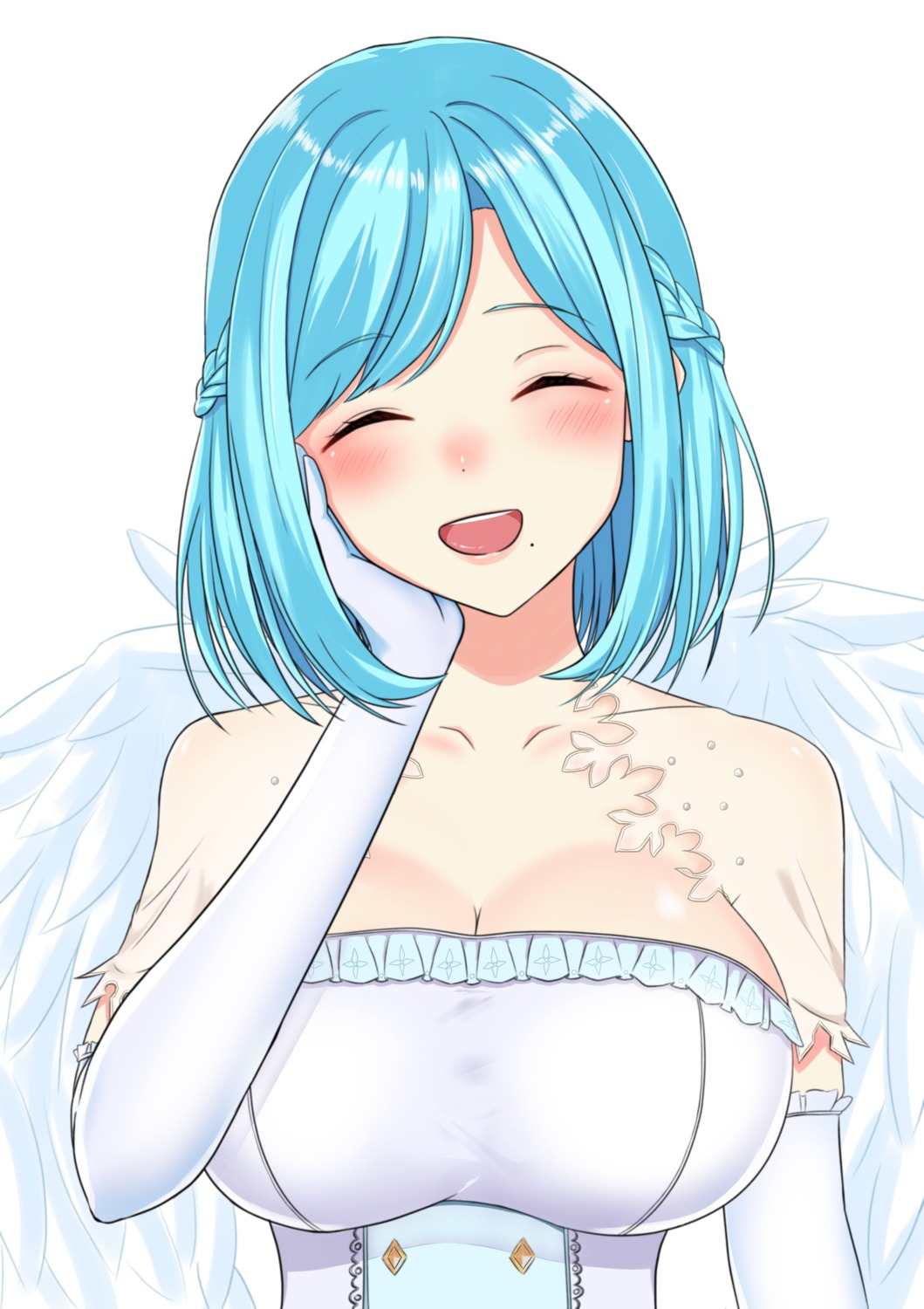 cleavage, hayata, moira_(nijisanji), nijisanji, wings
