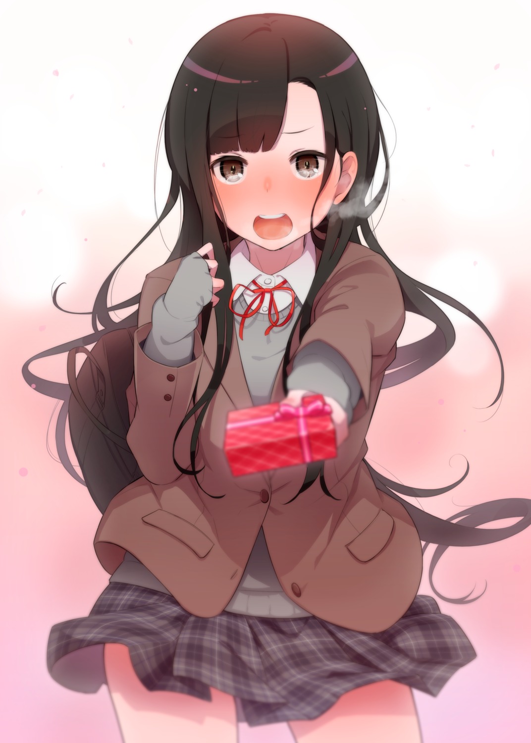 keije, seifuku, sweater, valentine