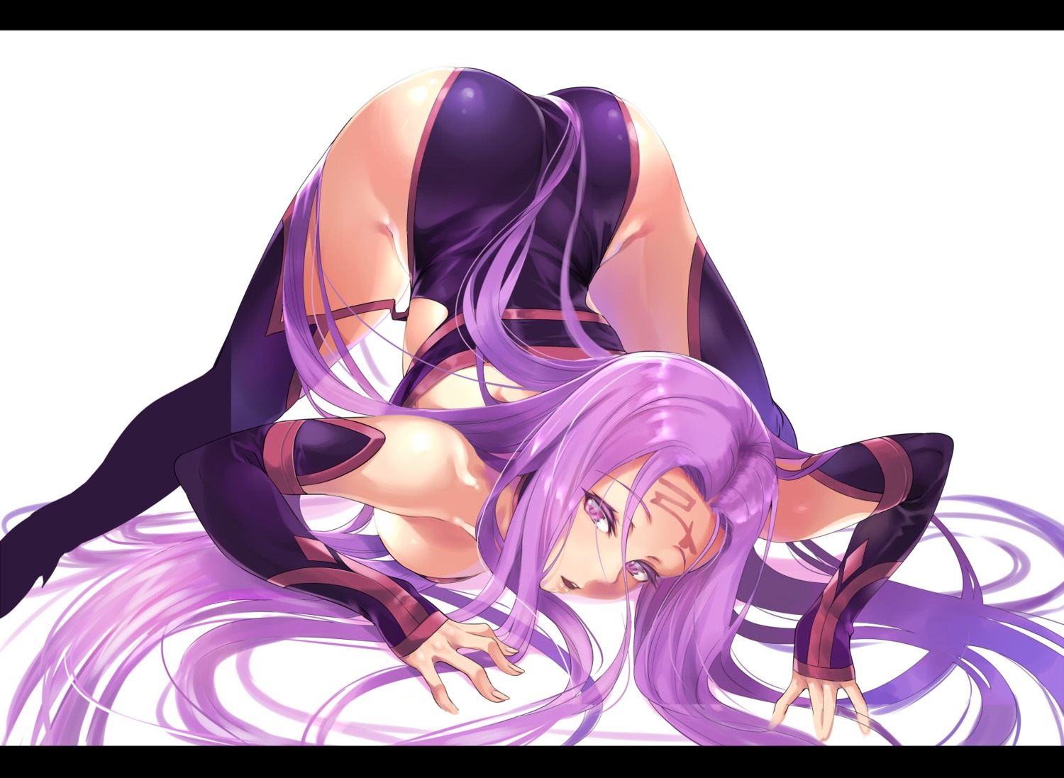akinaie, ass, fate/grand_order, fate/stay_night, medusa_(fate), stockings, tattoo, thighhighs