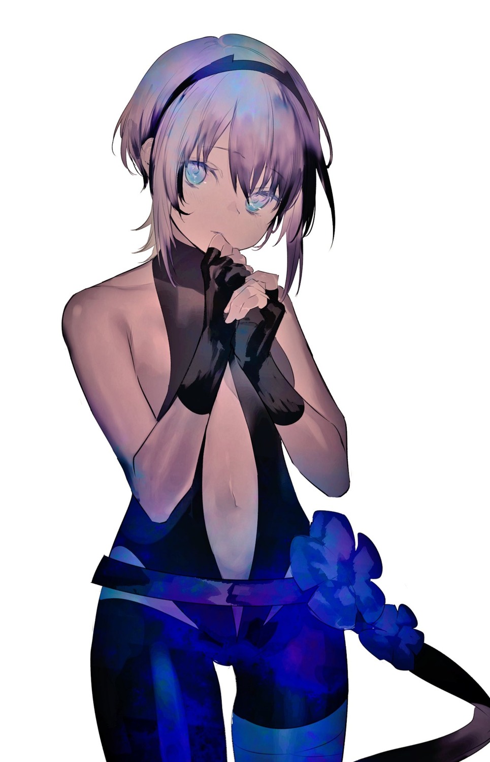 bandages, fate/grand_order, hassan_of_serenity_(fate), no_bra, nozaki_tsubata