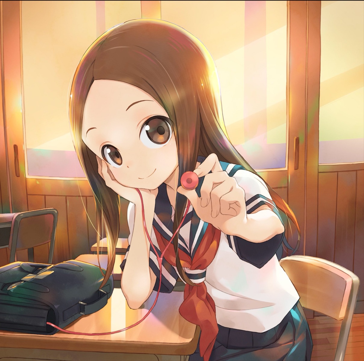 hosoi_mieko, karakai_jouzu_no_takagi-san, seifuku, takagi-san