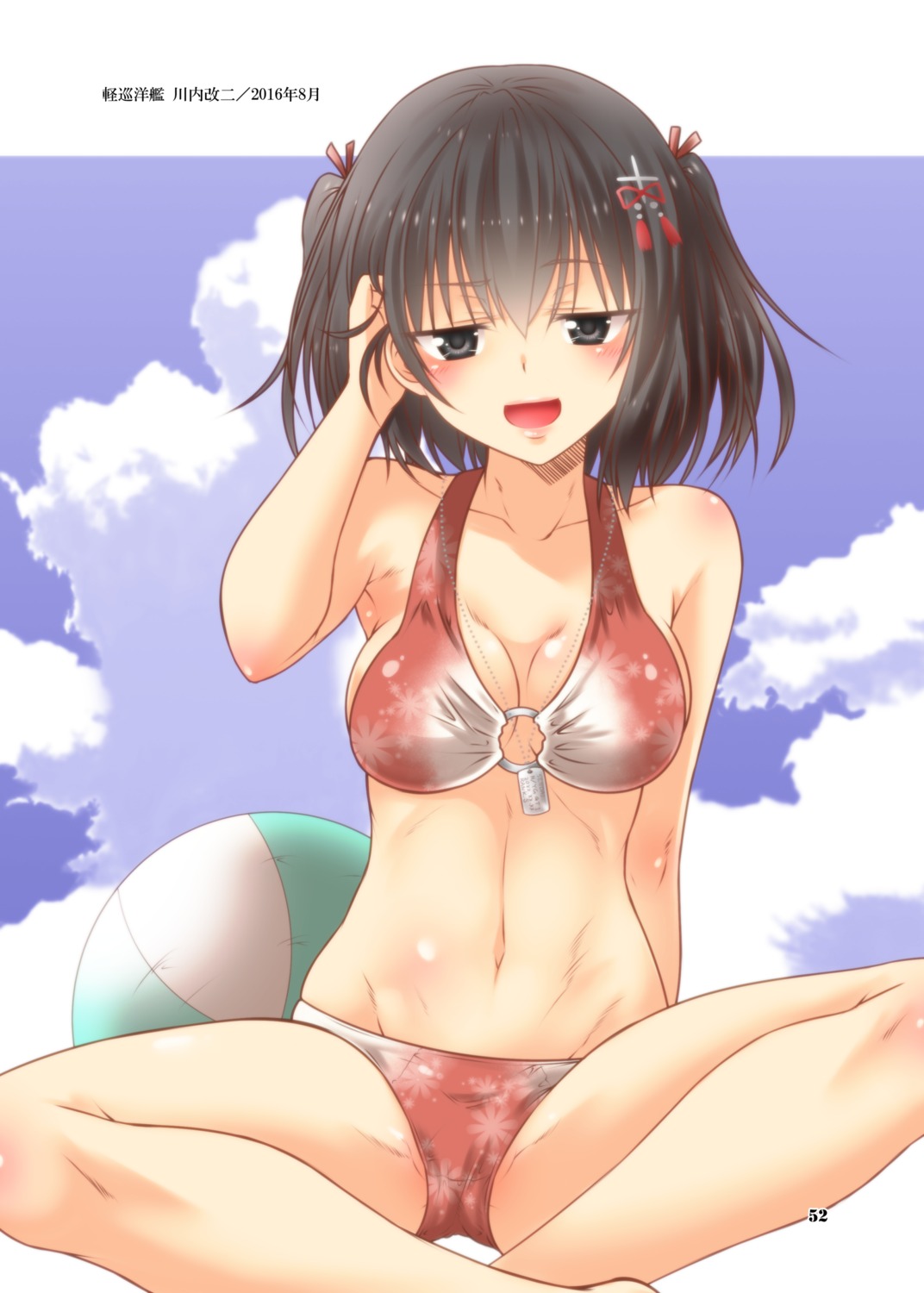 bikini, cleavage, kantai_collection, sendai_(kancolle), swimsuits, yua_(checkmate)