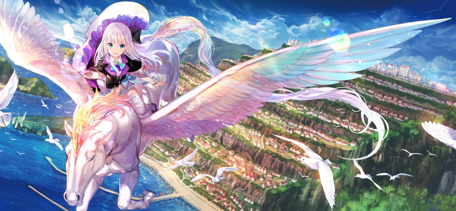 fuzichoko, kenja_no_deshi_wo_nanoru_kenja, landscape, mira_(kenja_no_deshi_wo_nanoru_kenja), thighhighs