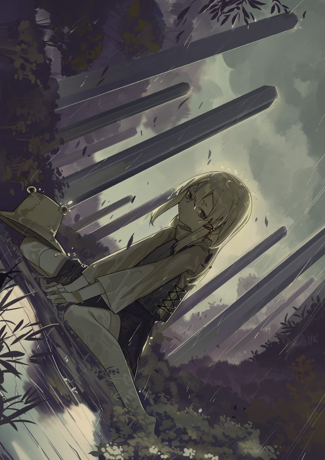 azling, moriya_suwako, thighhighs, touhou, wet