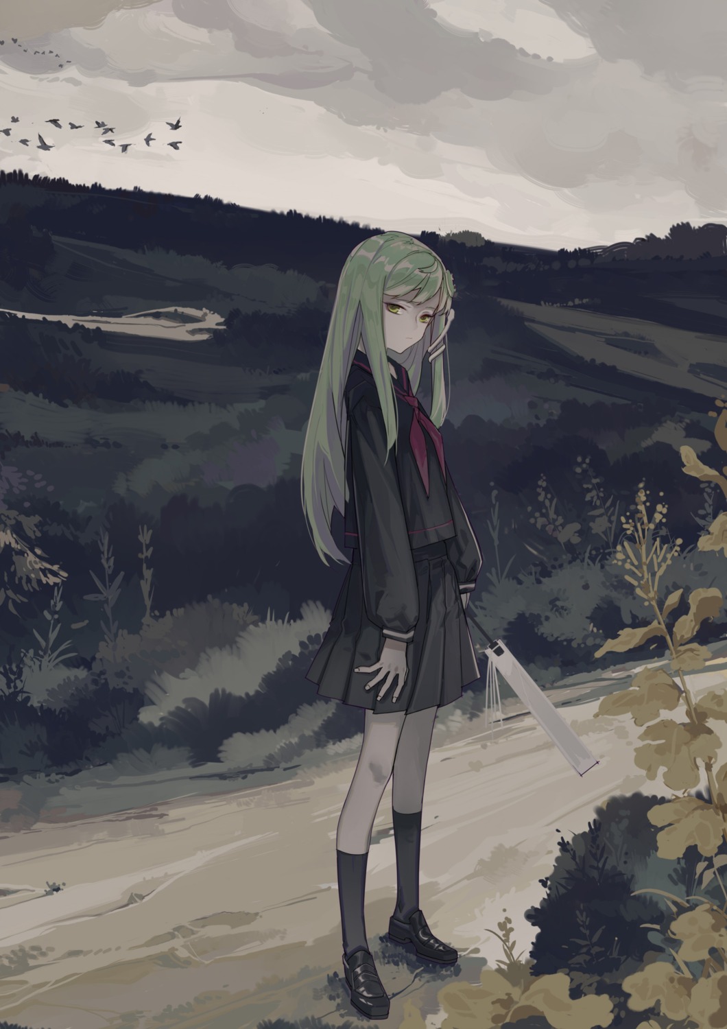 azling, kochiya_sanae, seifuku, touhou