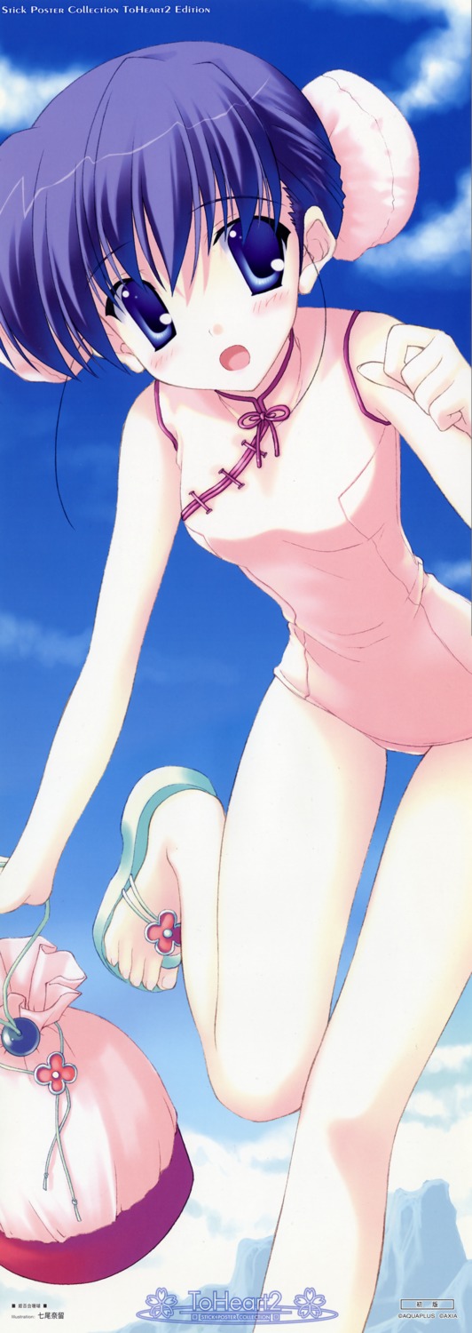 chinadress, himeyuri_sango, nanao_naru, stick_poster, swimsuits, to_heart_(series), to_heart_2