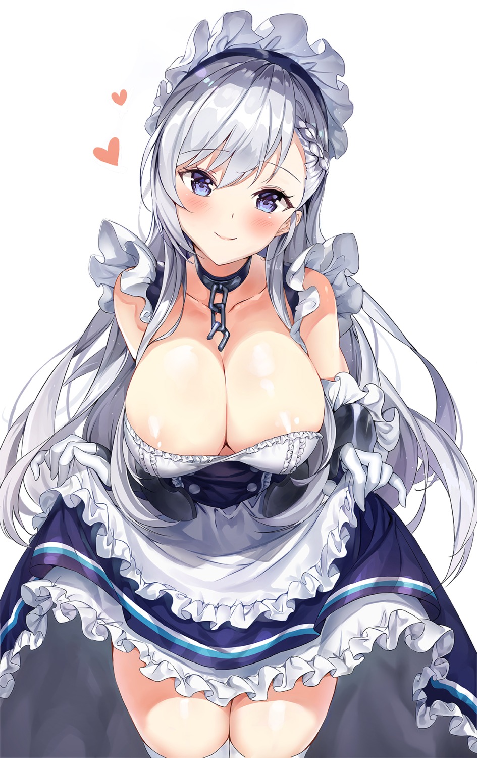 azur_lane, belfast_(azur_lane), maid, narae, pantsu, skirt_lift, thighhighs