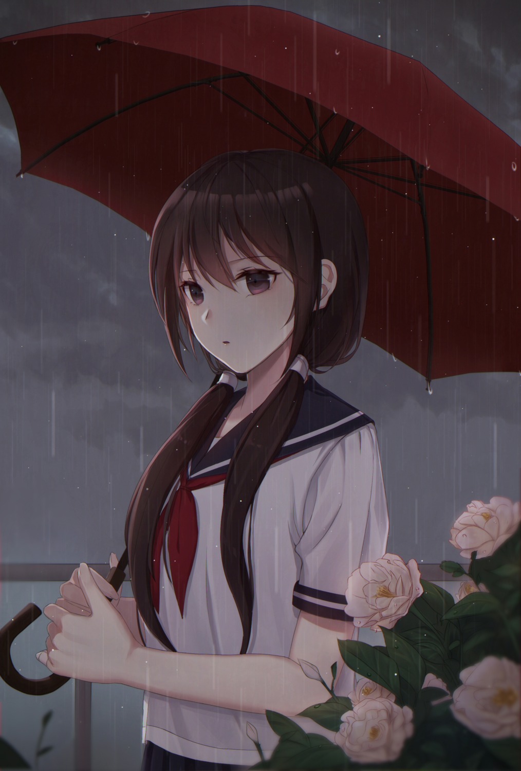 ihsara10, seifuku, umbrella