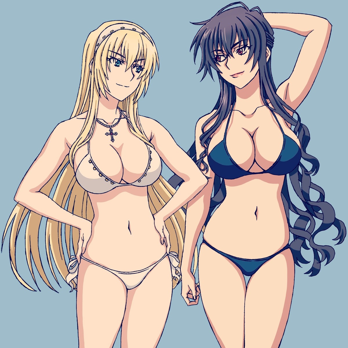 beatrix_brehme, bikini, cleavage, irisdina_bernhard, muv-luv, muv-luv_alternative, schwarzesmarken, swimsuits