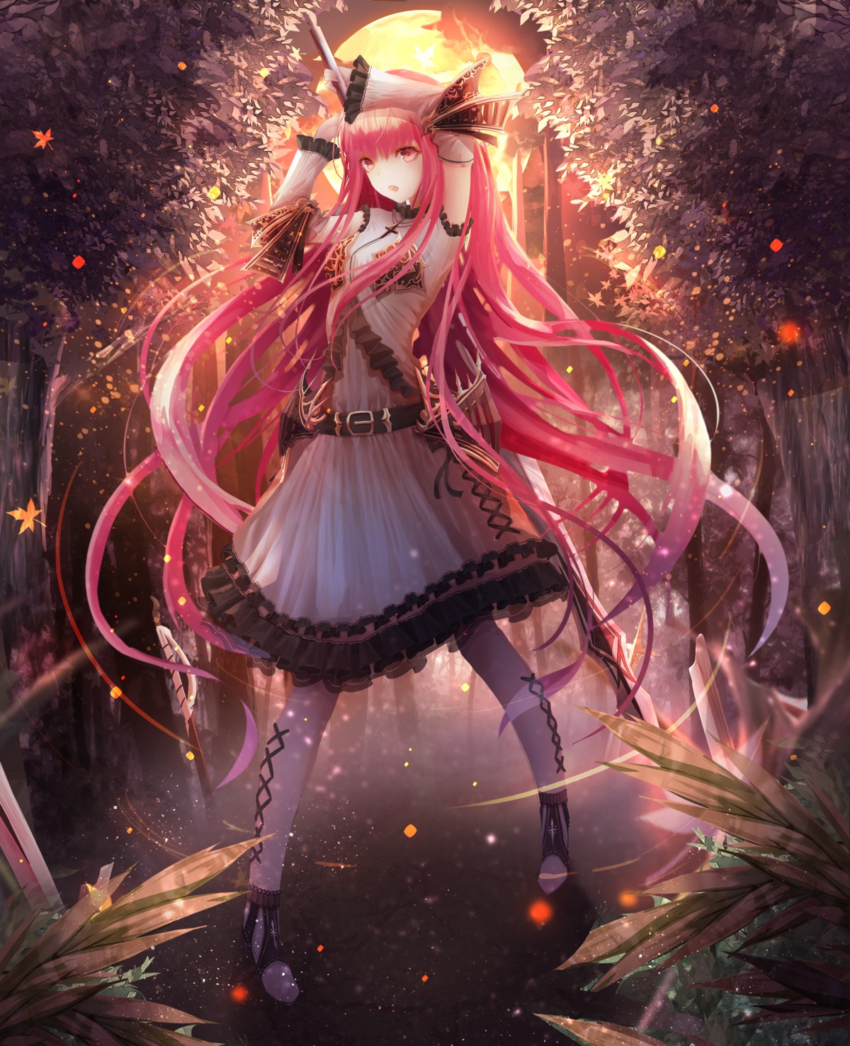 armor, dress, momingie, pantyhose, weapon