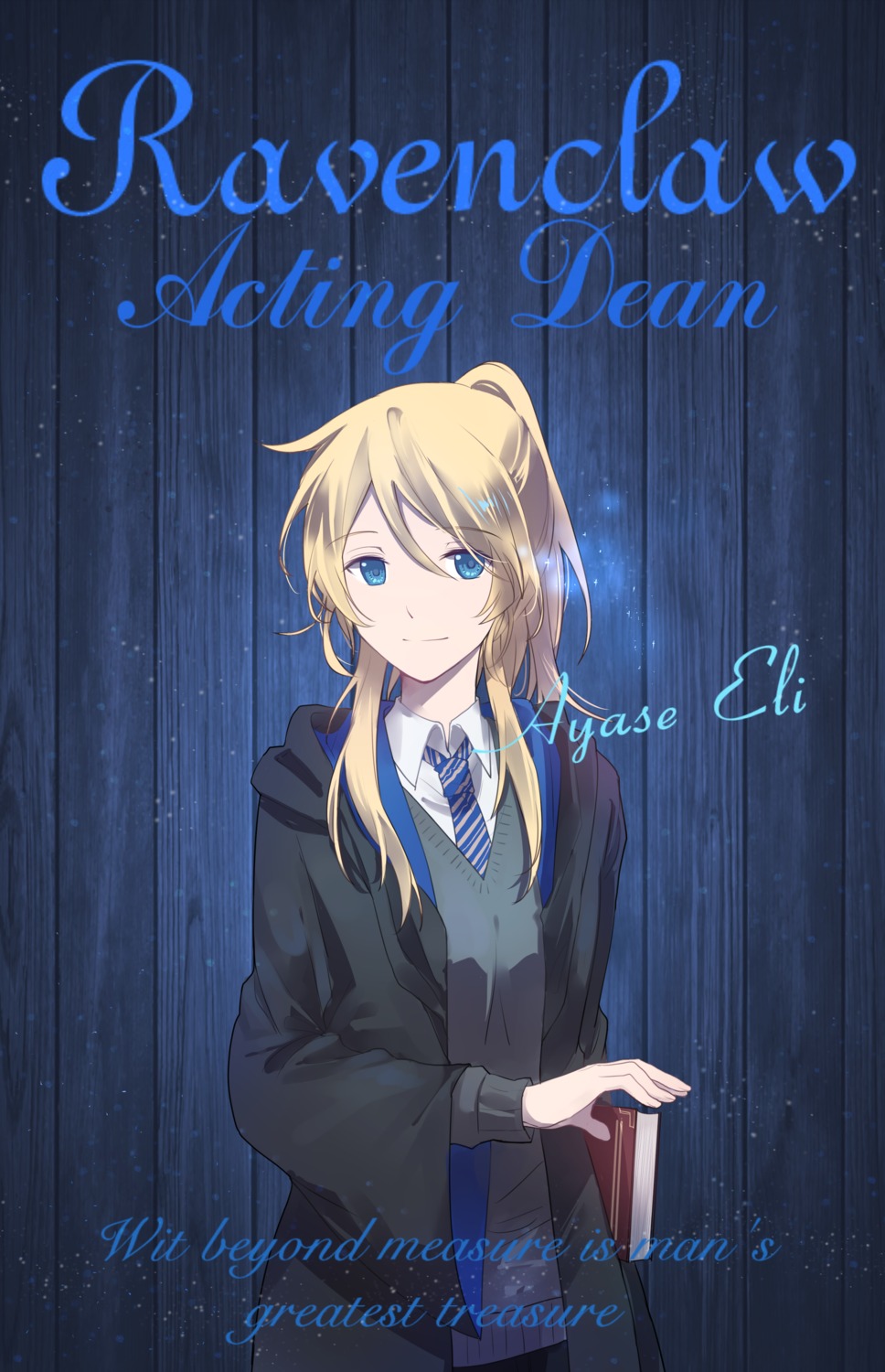 ayase_eli, cosplay, harry_potter, love_live!, love_live!_(series), seifuku, sweater, walluku