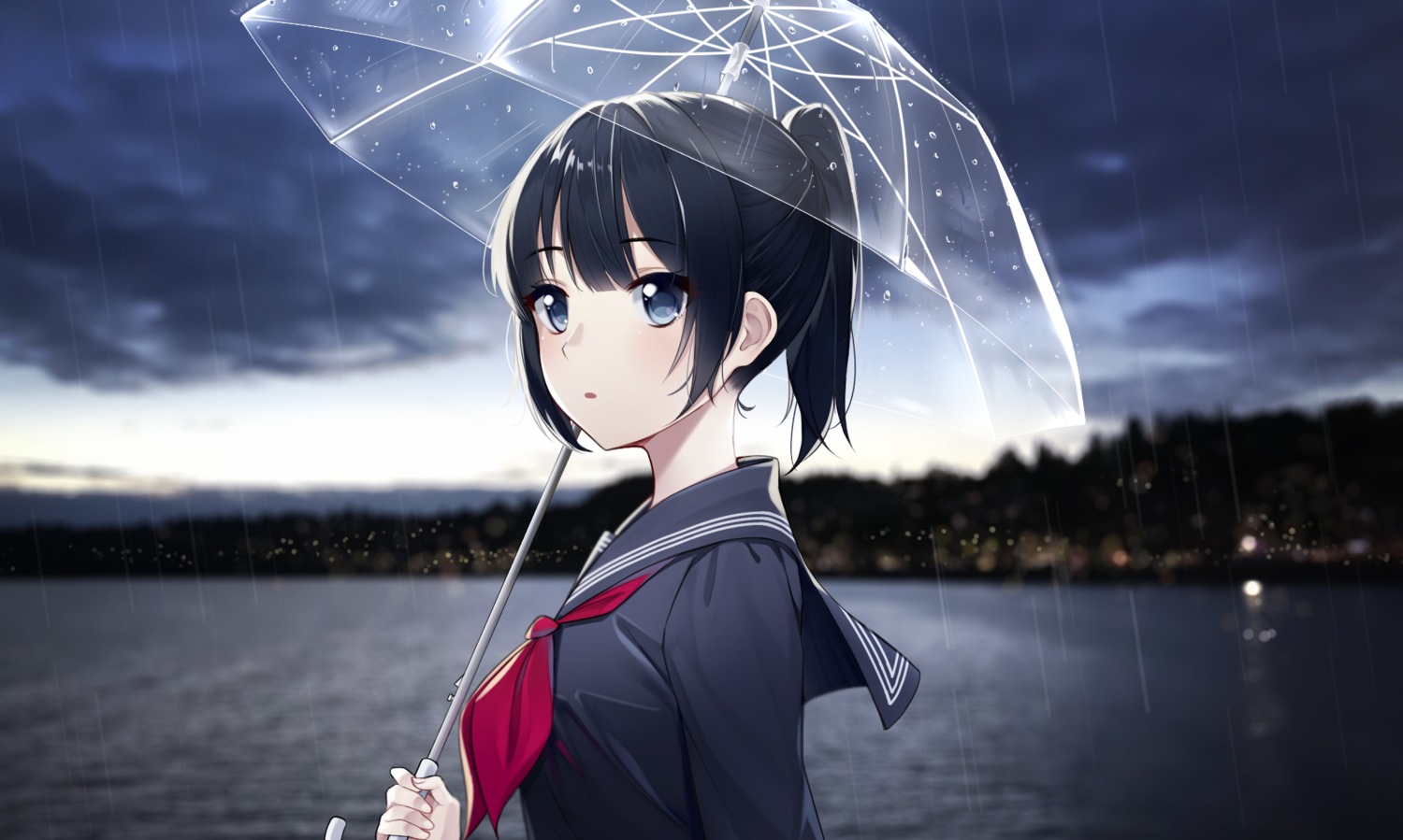 seifuku, the_cold, umbrella