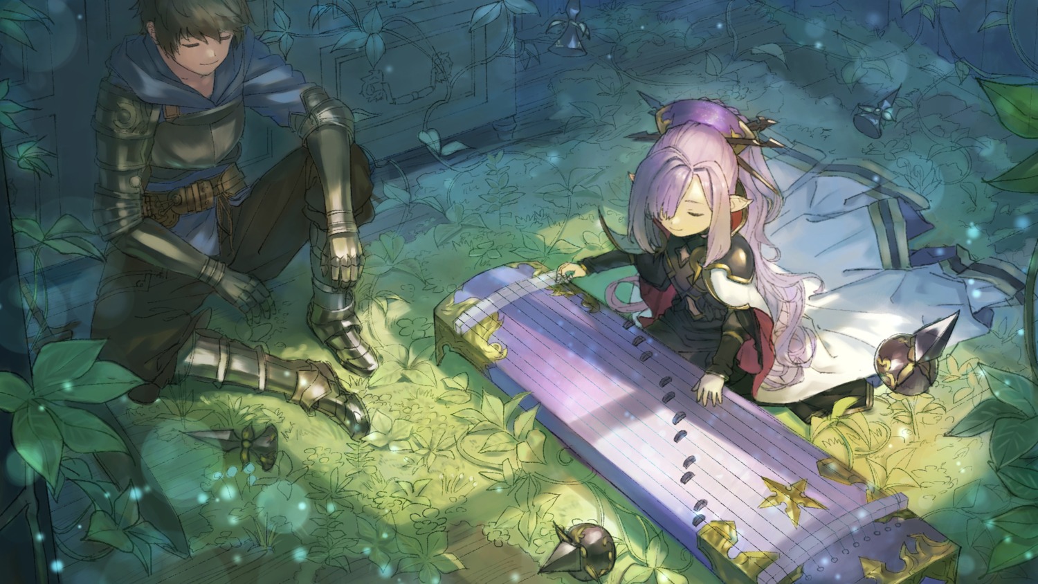 armor, gran_(granblue_fantasy), granblue_fantasy, nio_(granblue_fantasy), pointy_ears, wasabi60