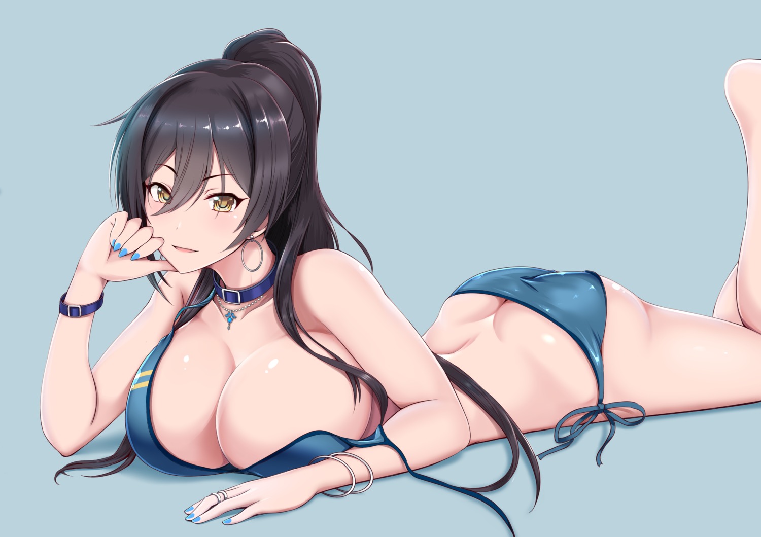 ass, bikini, cleavage, moo_yoshio, shirase_sakuya, swimsuits, the_idolm@ster, the_idolm@ster_shiny_colors, wardrobe_malfunction