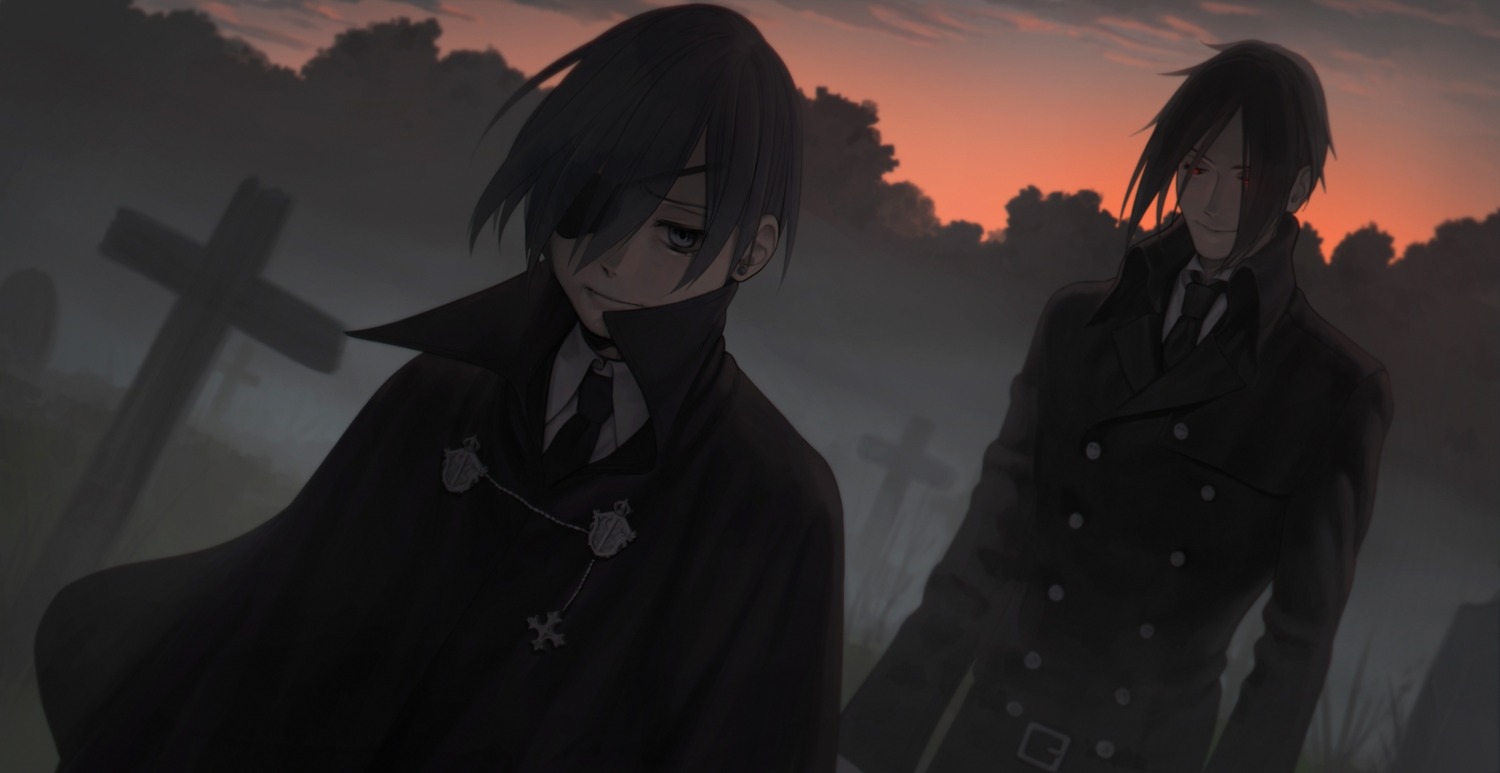 aconitea, ciel_phantomhive, eyepatch, kuroshitsuji, male, sebastian_michaelis