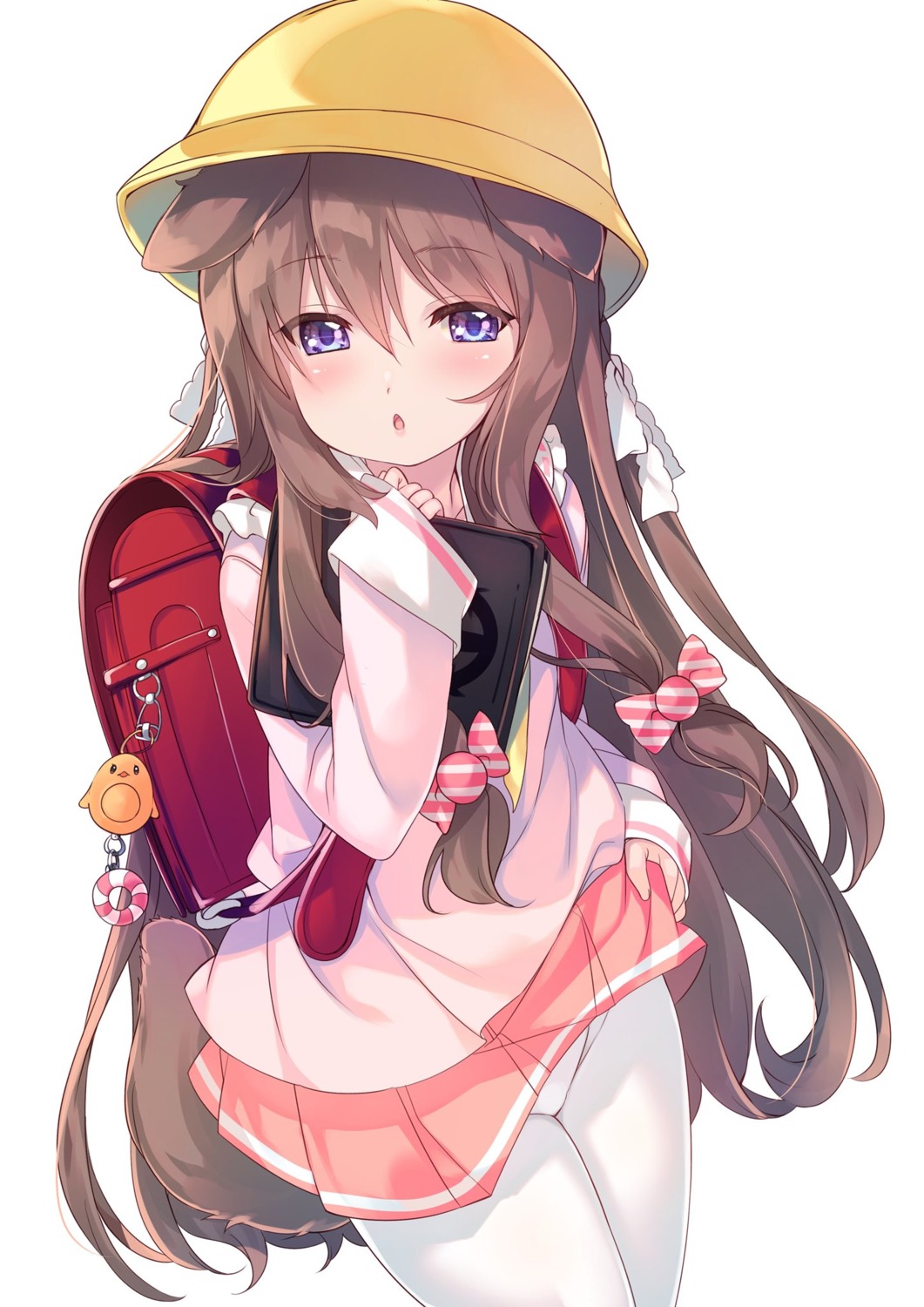 animal_ears, mayuzaki_yuu, pantyhose, seifuku, skirt_lift, tail