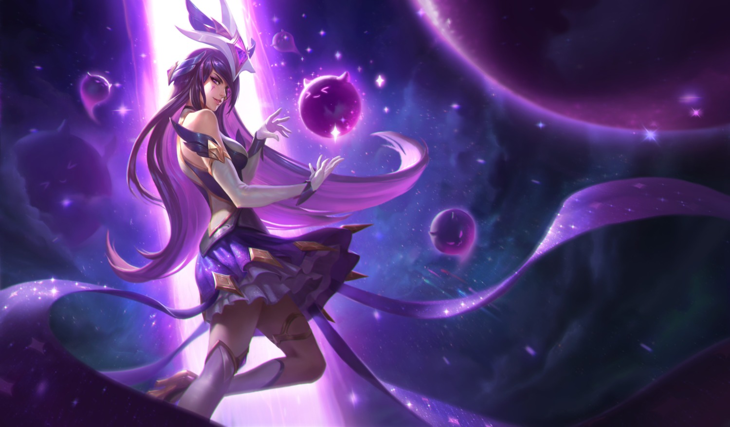 dress, garter, heels, league_of_legends, syndra, tagme, thighhighs